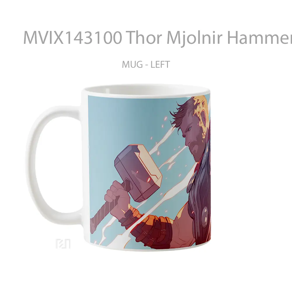 Mug Thor Mjolnir Hammer Marvel Her Gelas Superhero - All-side / Desain