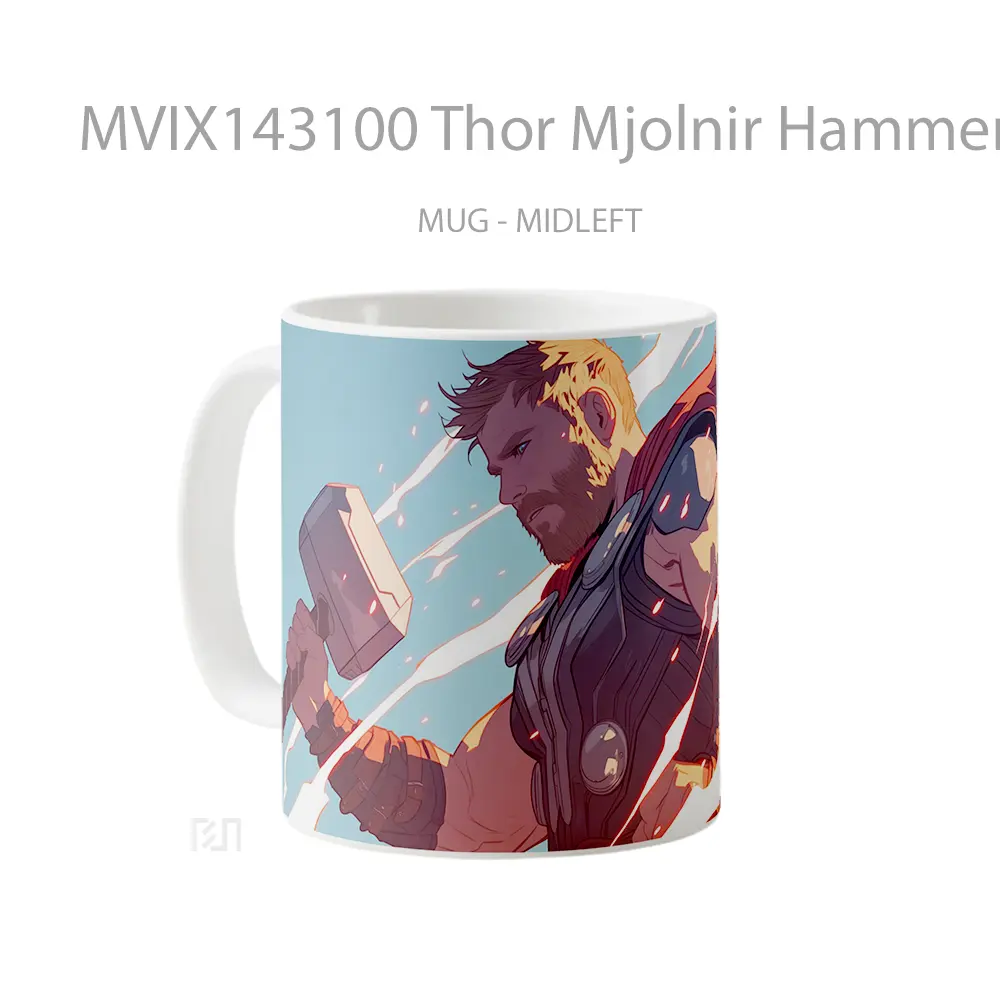 Mug Thor Mjolnir Hammer Marvel Her Gelas Superhero - All-side / Desain