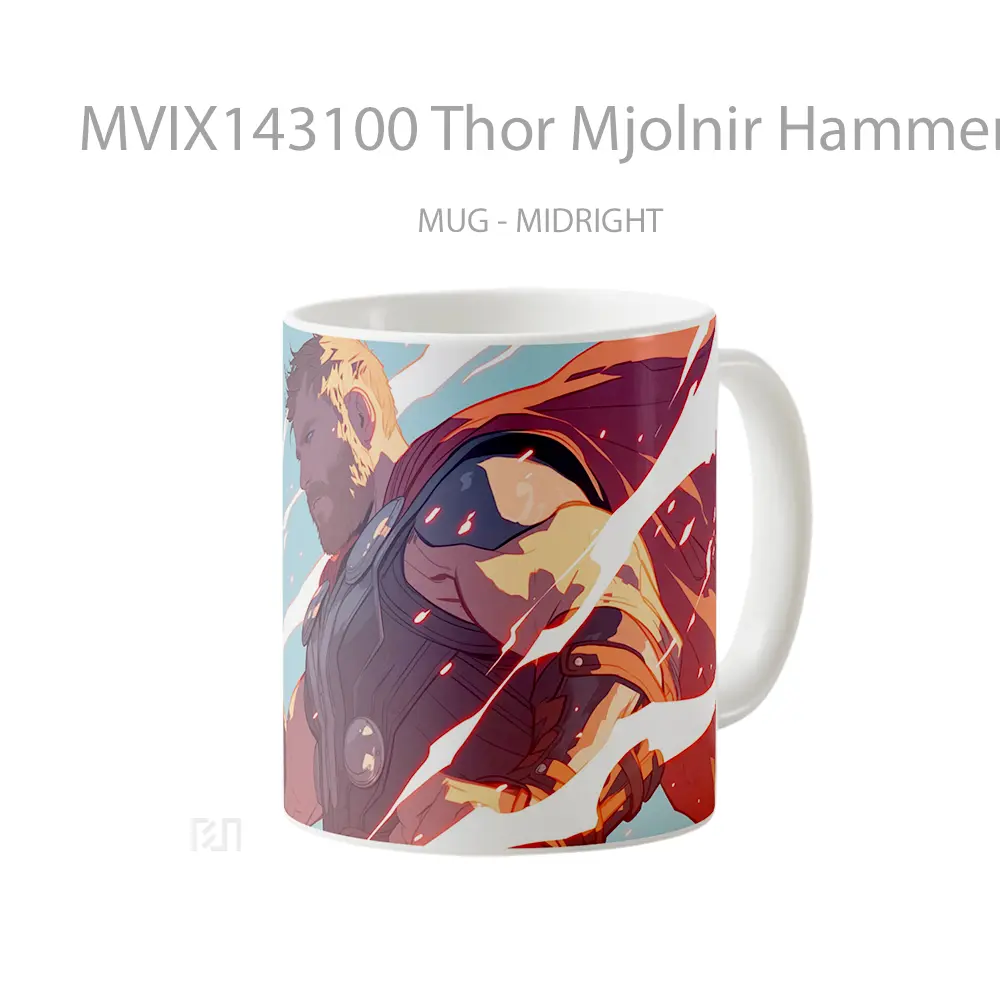 Mug Thor Mjolnir Hammer Marvel Her Gelas Superhero - All-side / Desain