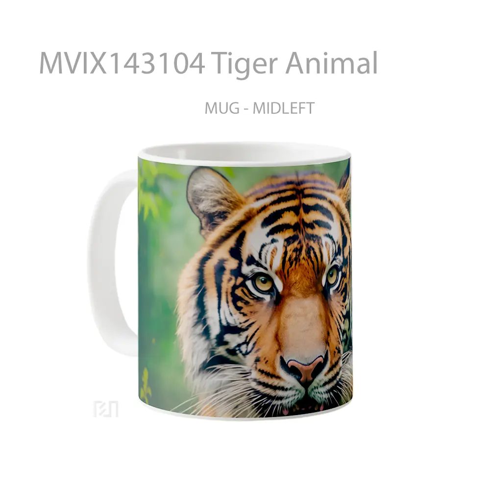 Mug Tiger Animal Gelas Hewan Lucu - All-side / Desain