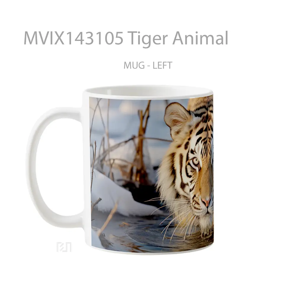 Mug Tiger Animal Gelas Hewan Lucu - All-side / Desain