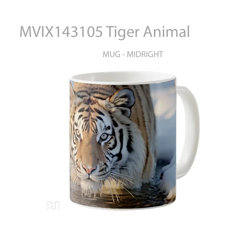 Mug Tiger Animal Gelas Hewan Lucu - All-side / Desain