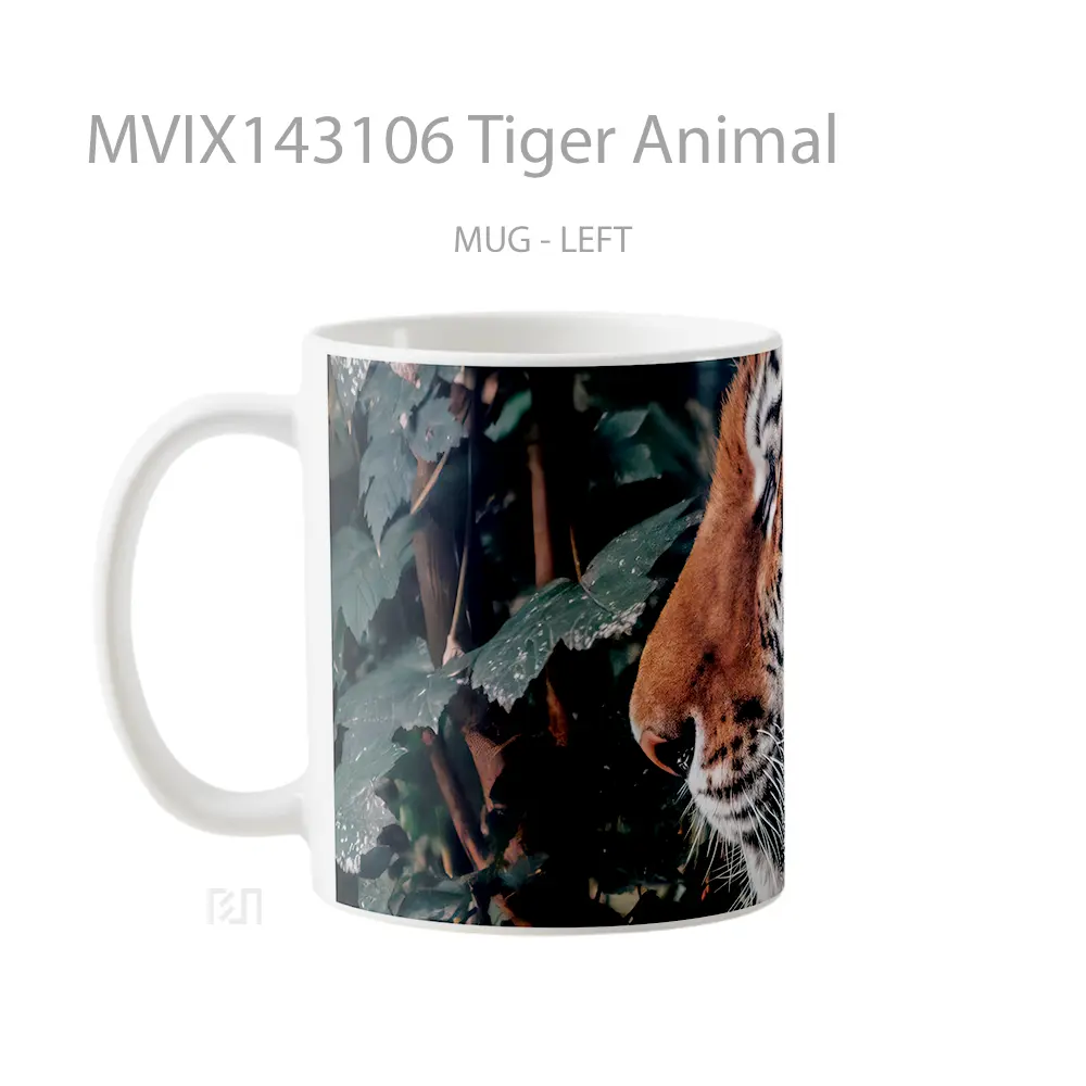 Mug Tiger Animal Gelas Hewan Lucu - All-side / Desain
