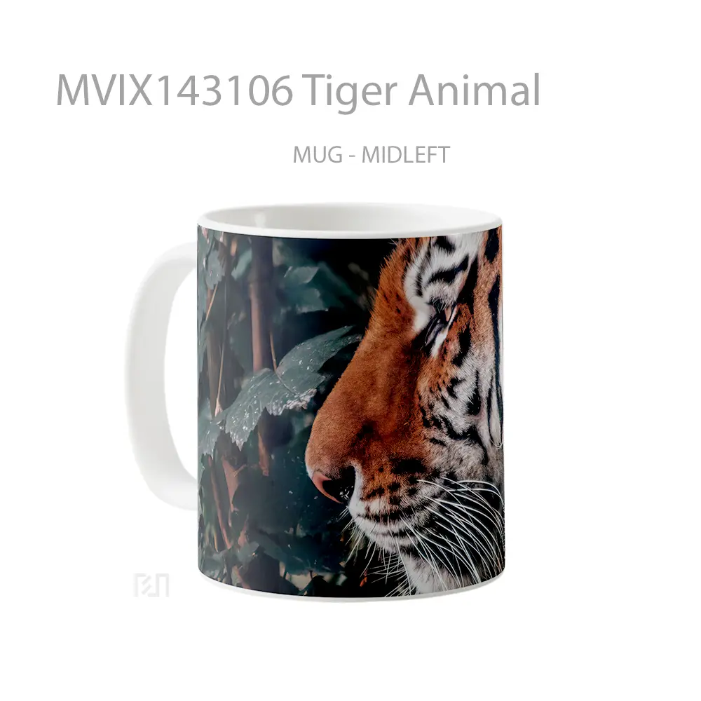 Mug Tiger Animal Gelas Hewan Lucu - All-side / Desain