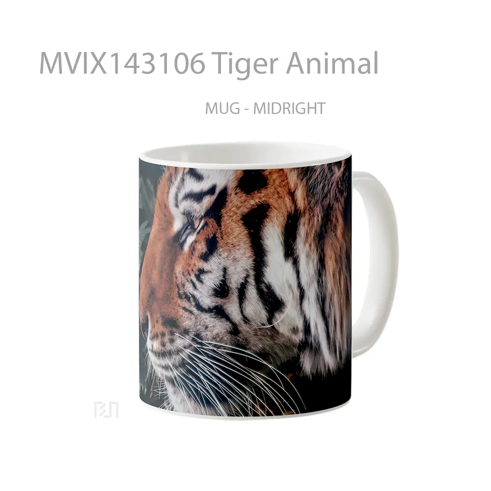 Mug Tiger Animal Gelas Hewan Lucu - All-side / Desain