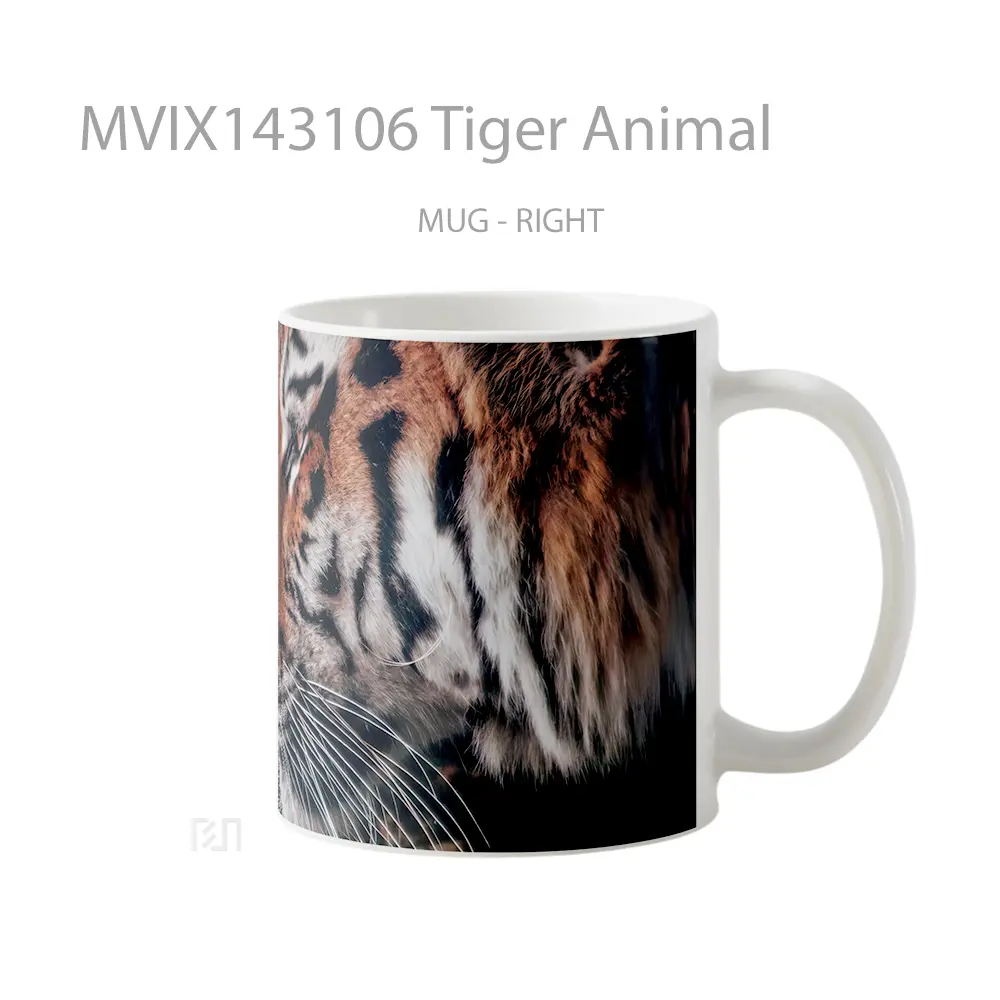 Mug Tiger Animal Gelas Hewan Lucu - All-side / Desain