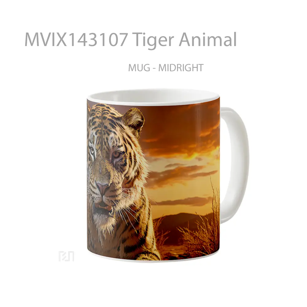 Mug Tiger Animal Gelas Hewan Lucu - All-side / Desain