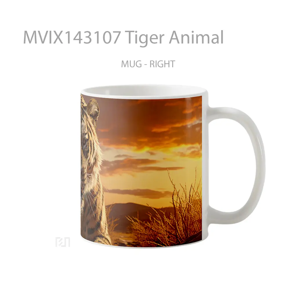 Mug Tiger Animal Gelas Hewan Lucu - All-side / Desain