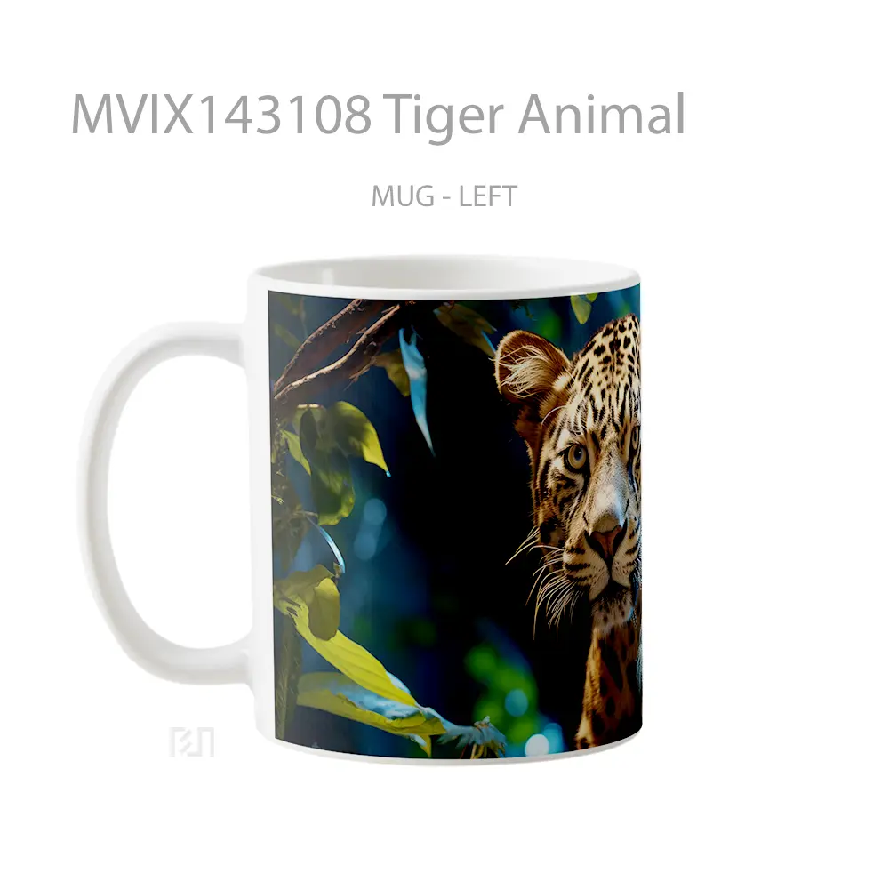 Mug Tiger Animal Gelas Hewan Lucu - All-side / Desain