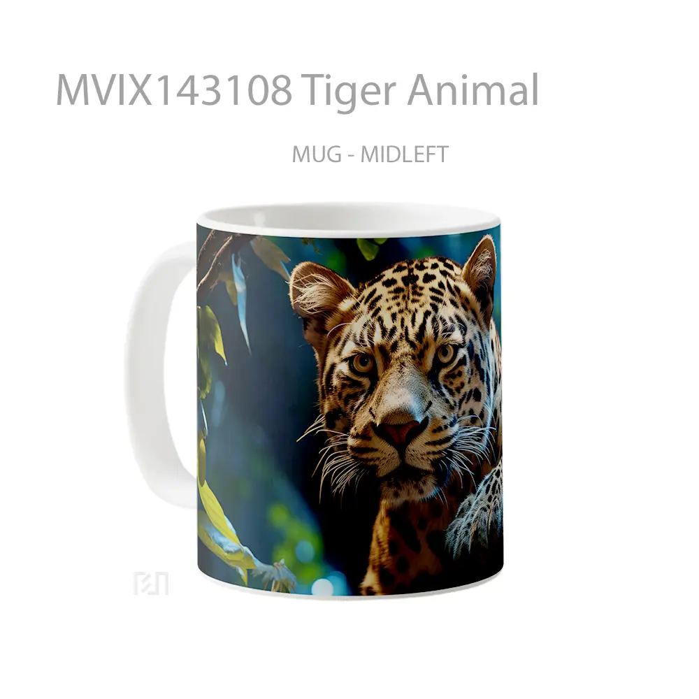 Mug Tiger Animal Gelas Hewan Lucu - All-side / Desain