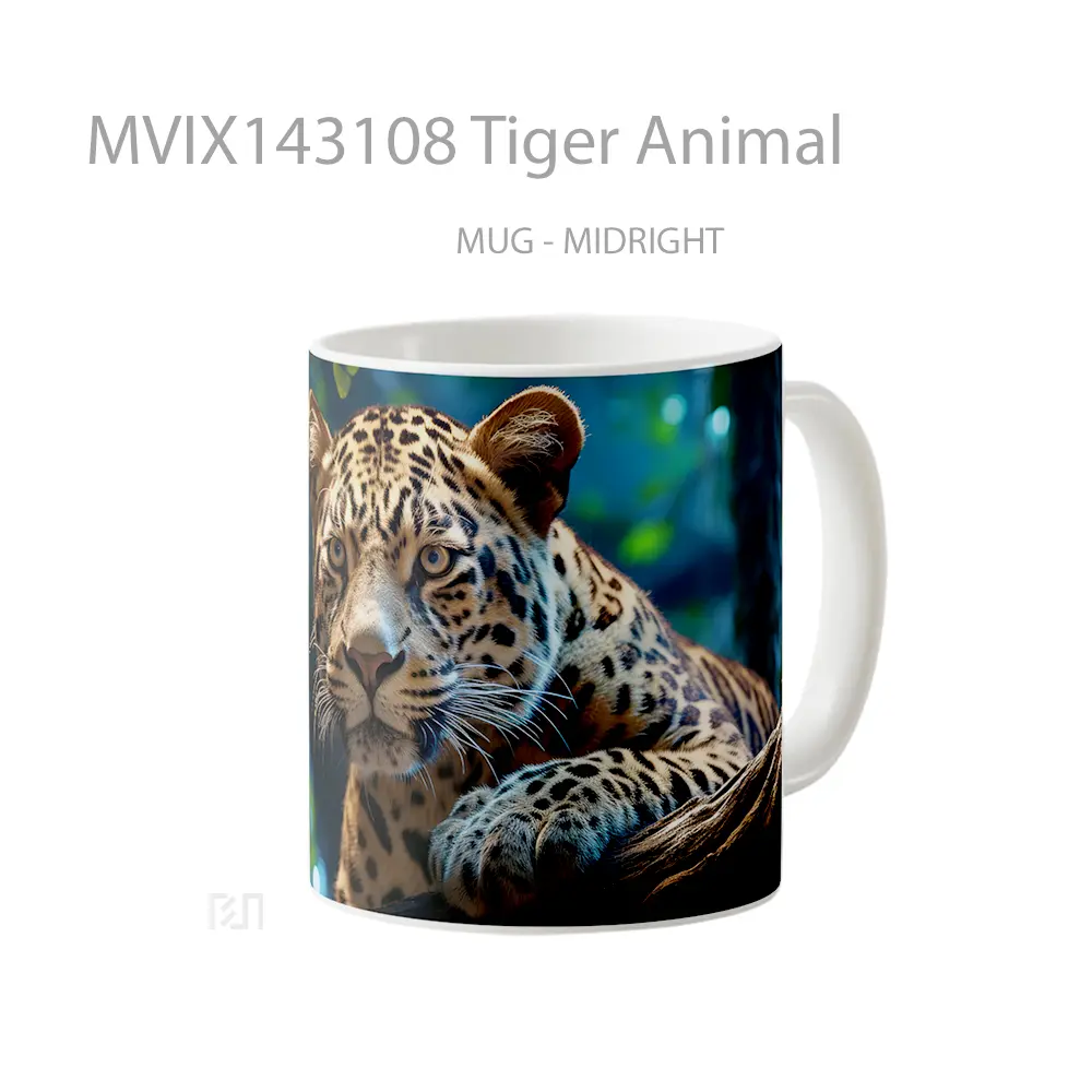 Mug Tiger Animal Gelas Hewan Lucu - All-side / Desain