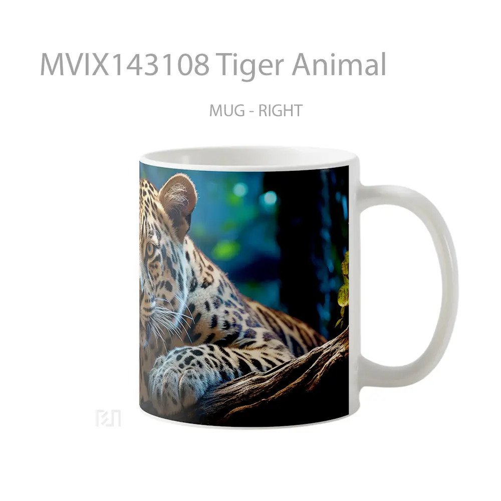 Mug Tiger Animal Gelas Hewan Lucu - All-side / Desain