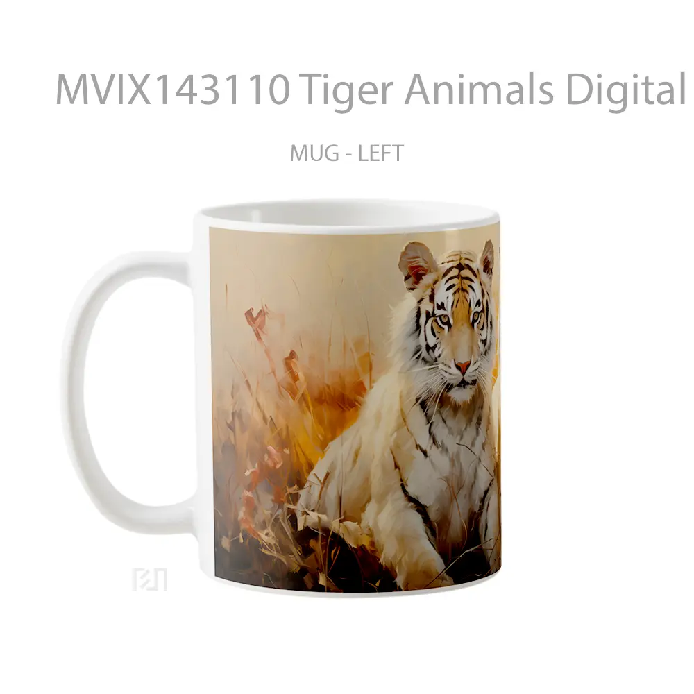 Mug Tiger Animals Digital Art Gelas Hewan Lucu - All-side / Desain