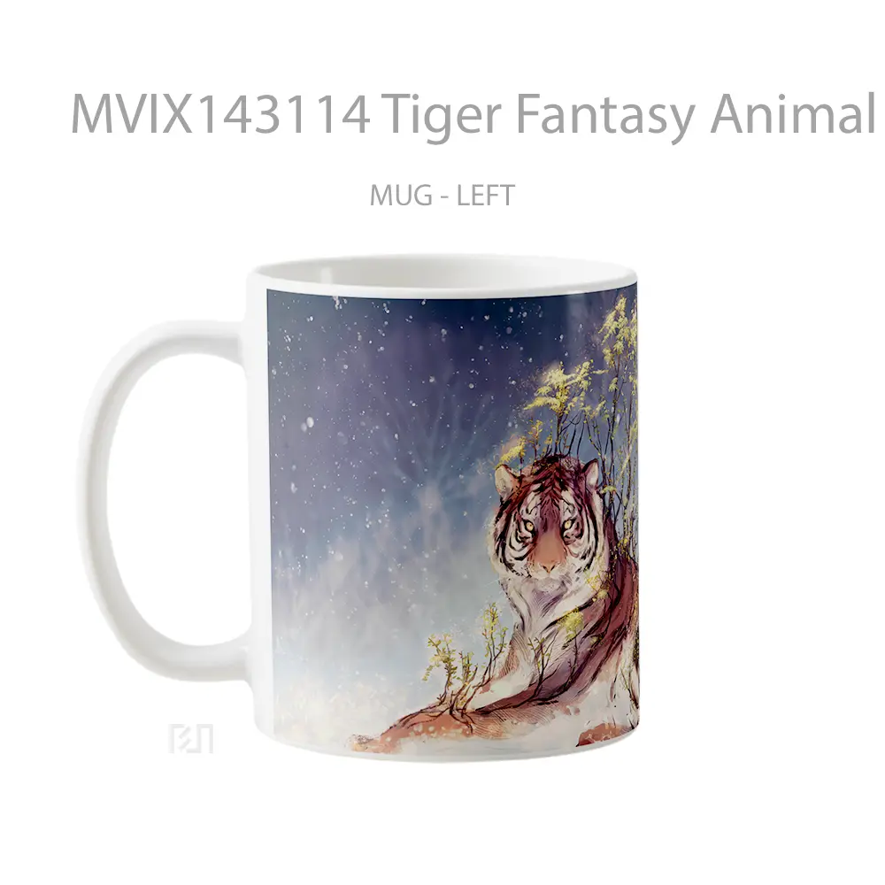 Mug Tiger Fantasy Animal Gelas Hewan Lucu - All-side / Desain