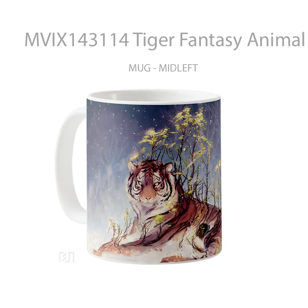 Mug Tiger Fantasy Animal Gelas Hewan Lucu - All-side / Desain