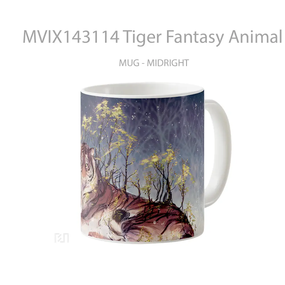Mug Tiger Fantasy Animal Gelas Hewan Lucu - All-side / Desain