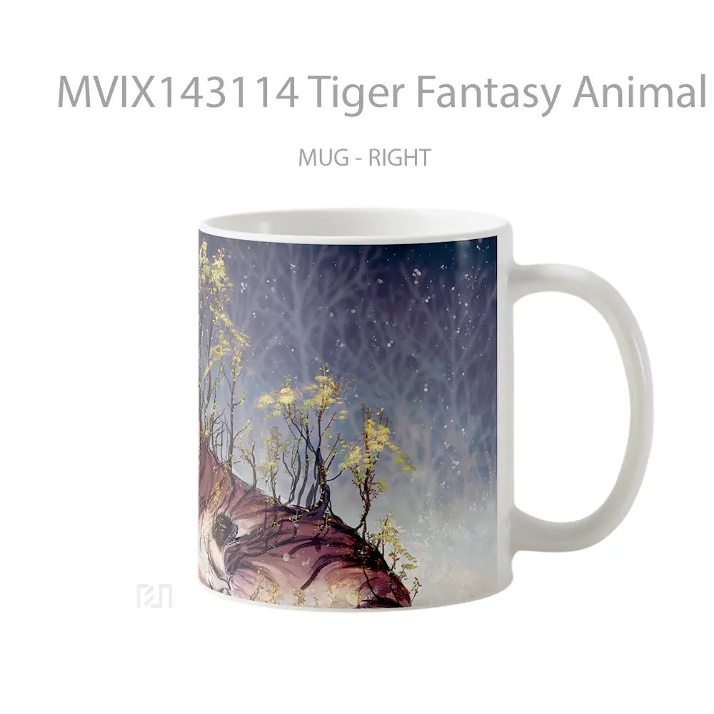 Mug Tiger Fantasy Animal Gelas Hewan Lucu - All-side / Desain