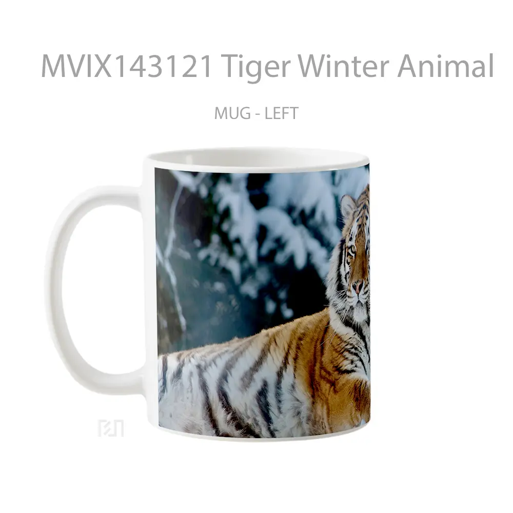 Mug Tiger Winter Animal Gelas Hewan Lucu - All-side / Desain