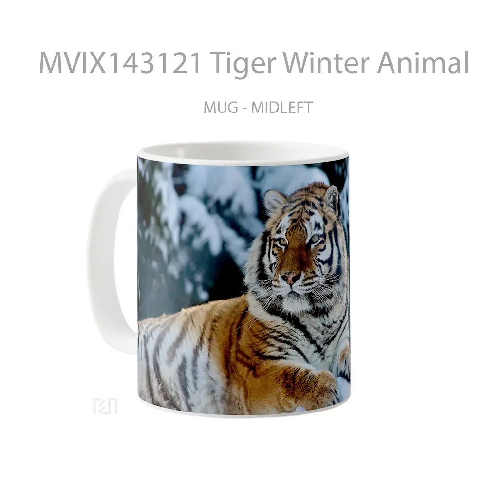 Mug Tiger Winter Animal Gelas Hewan Lucu - All-side / Desain