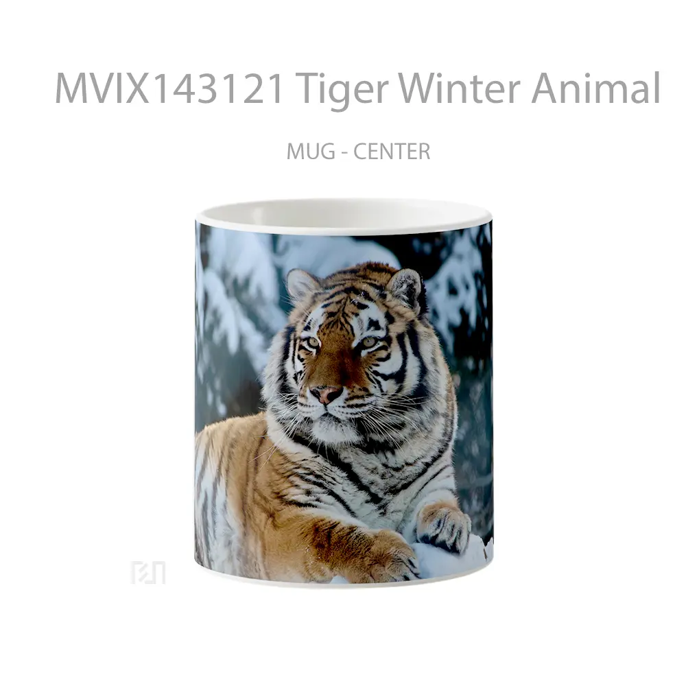 Mug Tiger Winter Animal Gelas Hewan Lucu