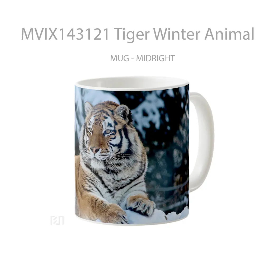 Mug Tiger Winter Animal Gelas Hewan Lucu - All-side / Desain