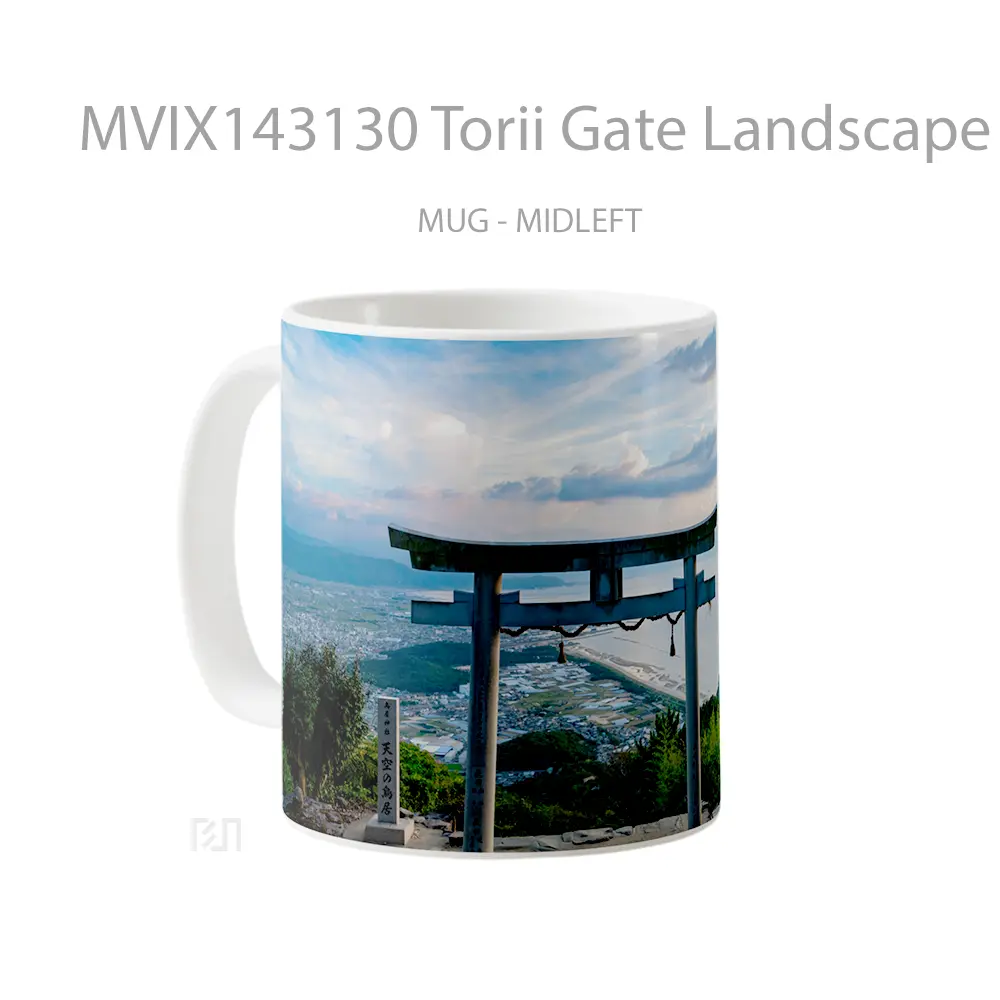 Mug Torii Gate Landscape Scenery Gelas Keramik Unik - All-side / Desain