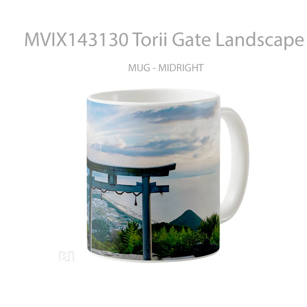 Mug Torii Gate Landscape Scenery Gelas Keramik Unik - All-side / Desain