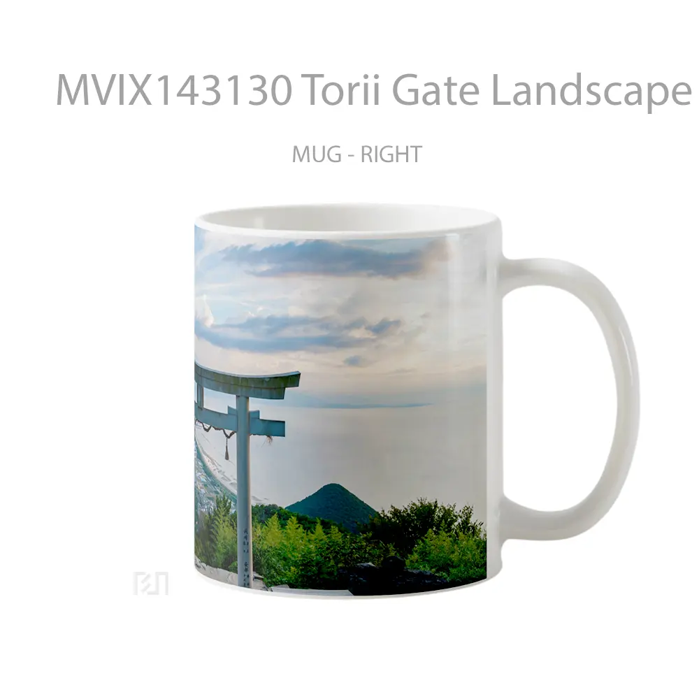 Mug Torii Gate Landscape Scenery Gelas Keramik Unik - All-side / Desain