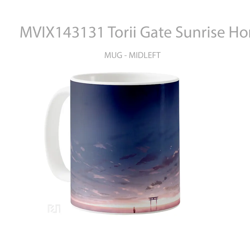 Mug Torii Gate Sunrise Horizon Scenery Gelas Pemandangan Alam - All-side / Desain