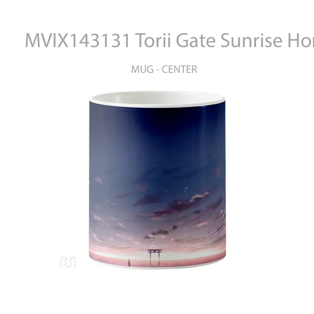Mug Torii Gate Sunrise Horizon Scenery Gelas Pemandangan Alam