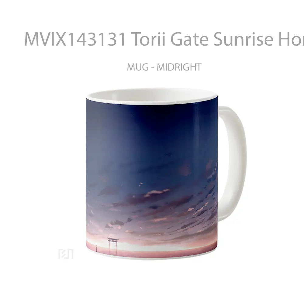 Mug Torii Gate Sunrise Horizon Scenery Gelas Pemandangan Alam - All-side / Desain