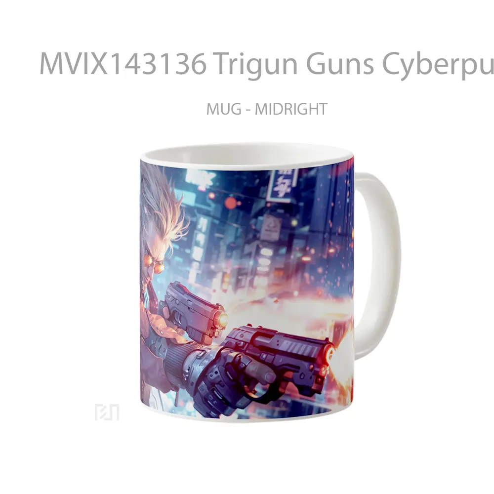 Mug Trigun Guns Cyberpunk Vash Stampede Anime Sci Fi Cangkir Anime - All-side / Desain