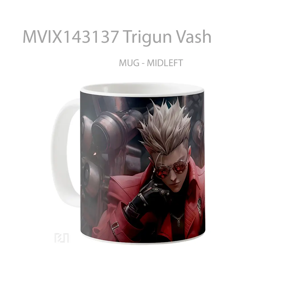 Mug Trigun Vash Gelas Keramik Unik - All-side / Desain