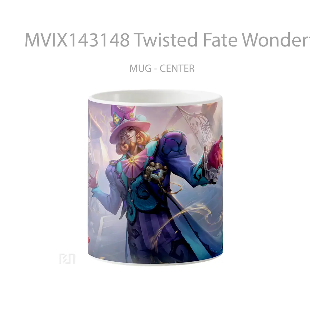 Mug Twisted Fate Wondertown Skin Lol Wild Rift Splash Art Cangkir Gamer