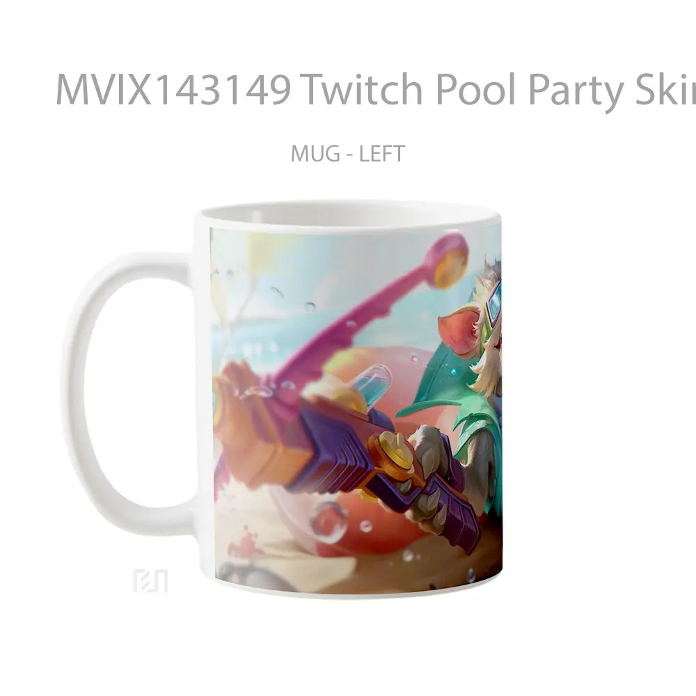 Mug Twitch Pool Party Skin Lol Splash Art Cangkir Gamer - All-side / Desain
