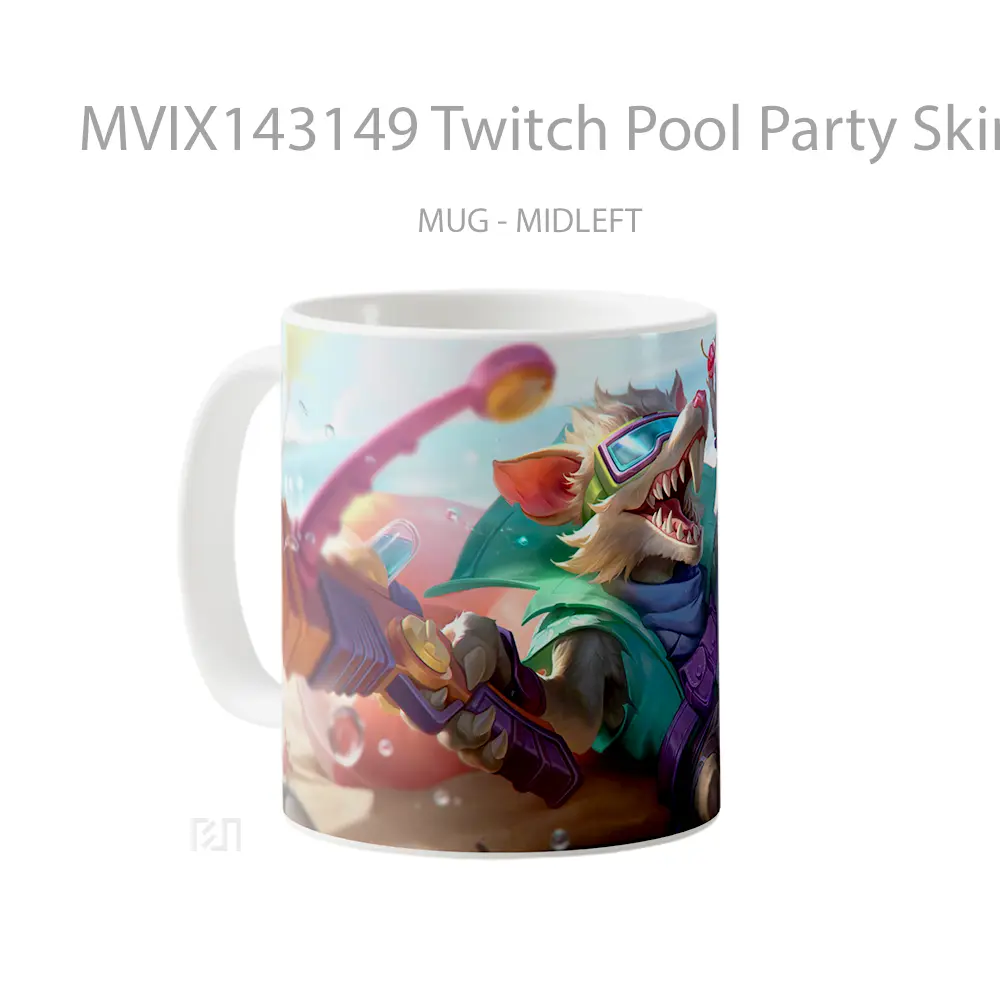 Mug Twitch Pool Party Skin Lol Splash Art Cangkir Gamer - All-side / Desain