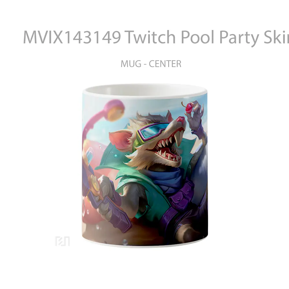 Mug Twitch Pool Party Skin Lol Splash Art Cangkir Gamer