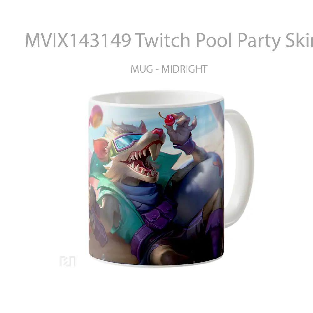 Mug Twitch Pool Party Skin Lol Splash Art Cangkir Gamer - All-side / Desain
