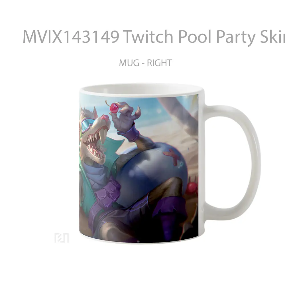 Mug Twitch Pool Party Skin Lol Splash Art Cangkir Gamer - All-side / Desain