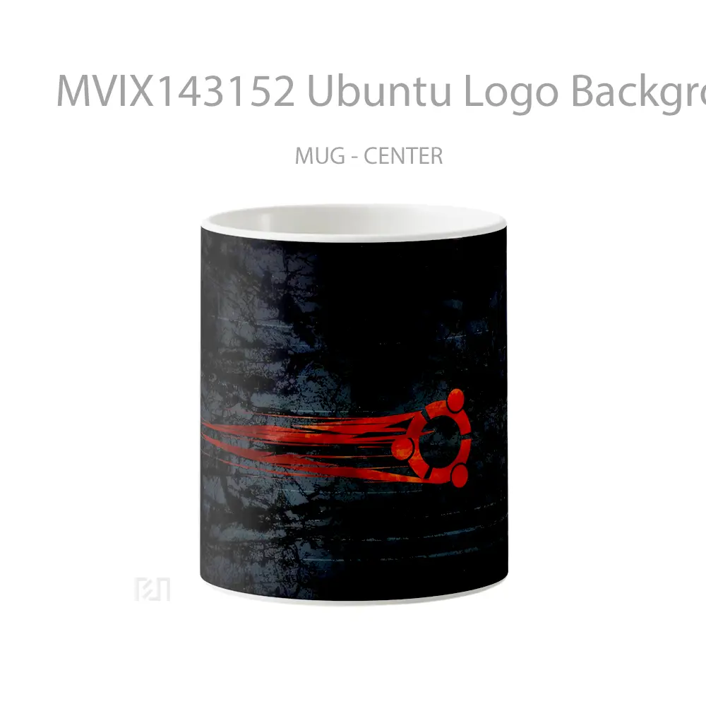 Mug Ubuntu Logo Background Digital Art Gelas Keramik Unik