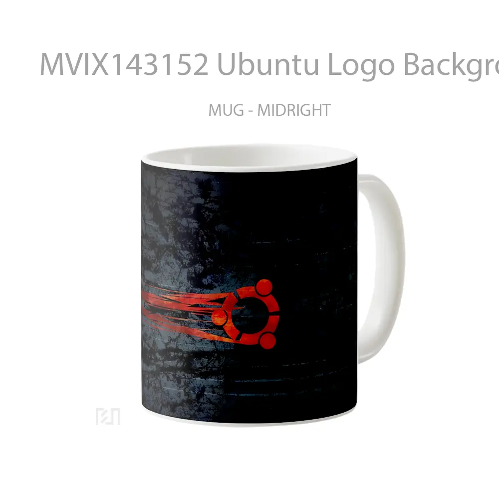 Mug Ubuntu Logo Background Digital Art Gelas Keramik Unik - All-side / Desain