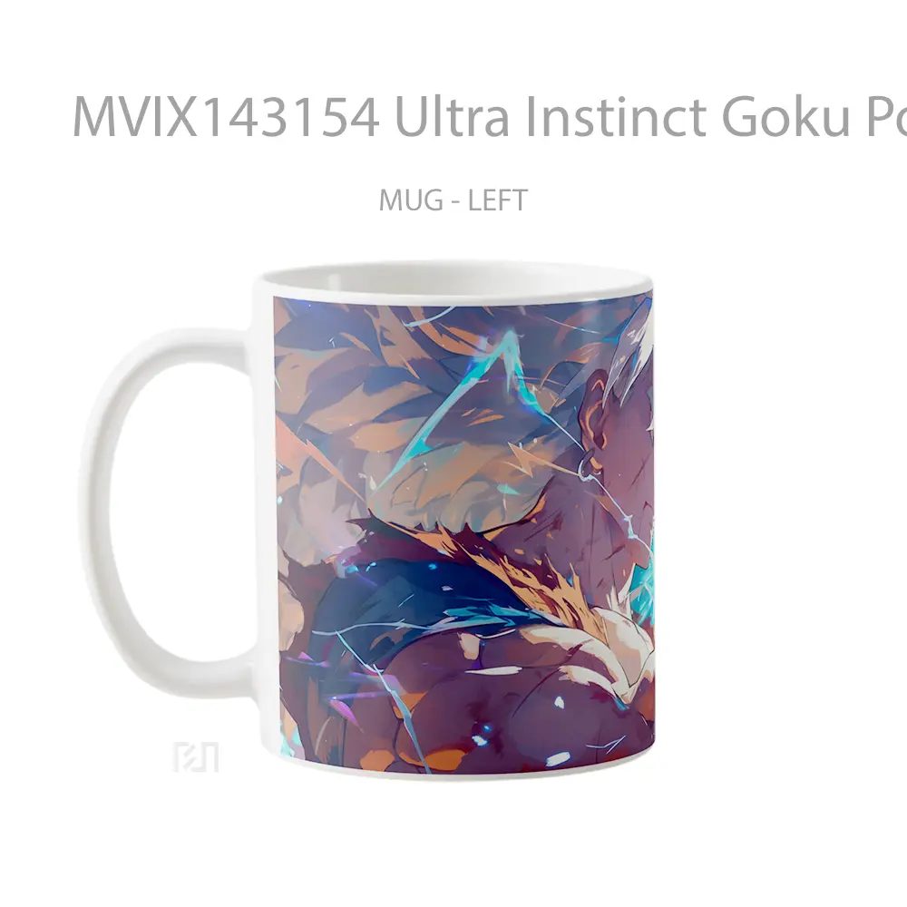 Mug Ultra Instinct Goku Power Dragon Ball Super Cangkir Anime - All-side / Desain