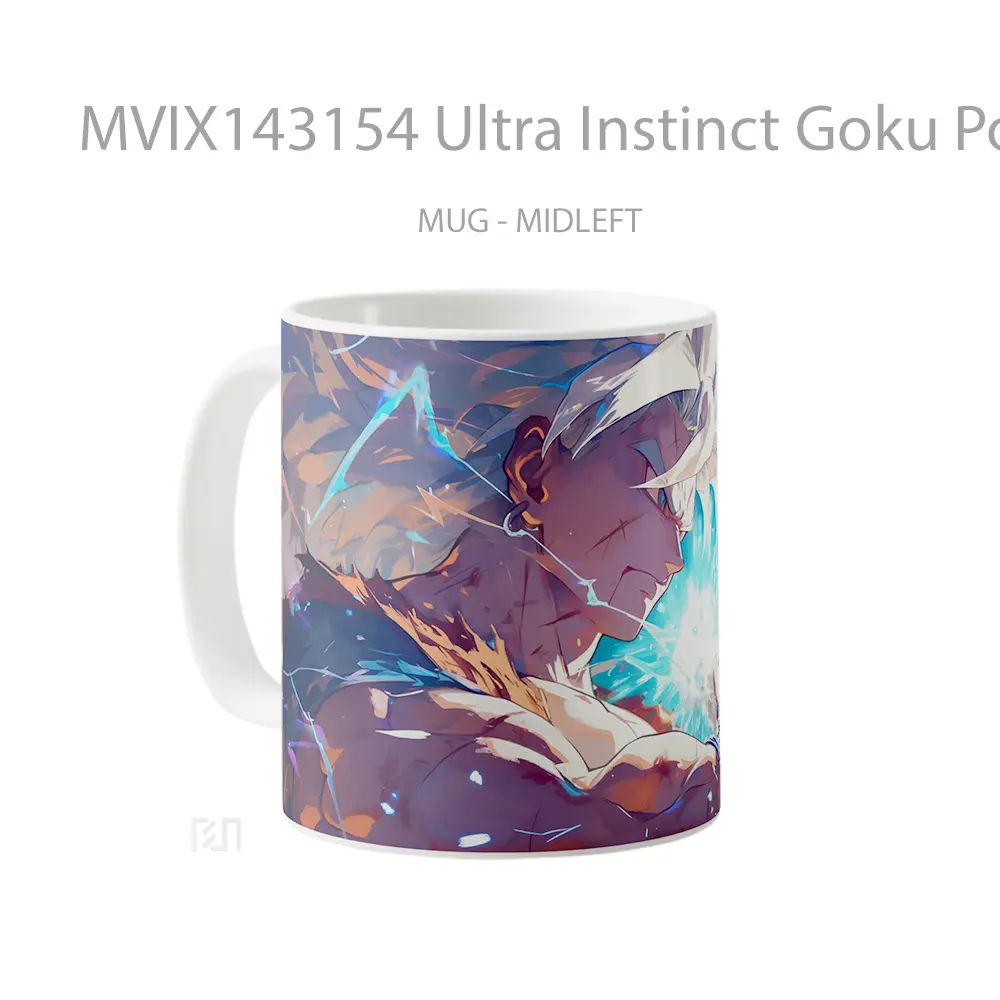 Mug Ultra Instinct Goku Power Dragon Ball Super Cangkir Anime - All-side / Desain