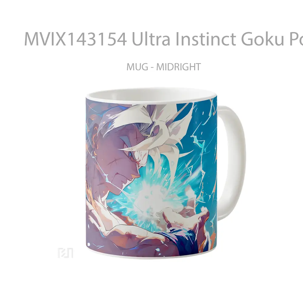 Mug Ultra Instinct Goku Power Dragon Ball Super Cangkir Anime - All-side / Desain
