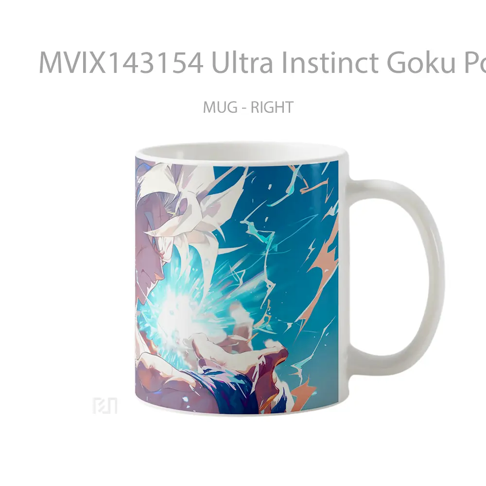 Mug Ultra Instinct Goku Power Dragon Ball Super Cangkir Anime - All-side / Desain