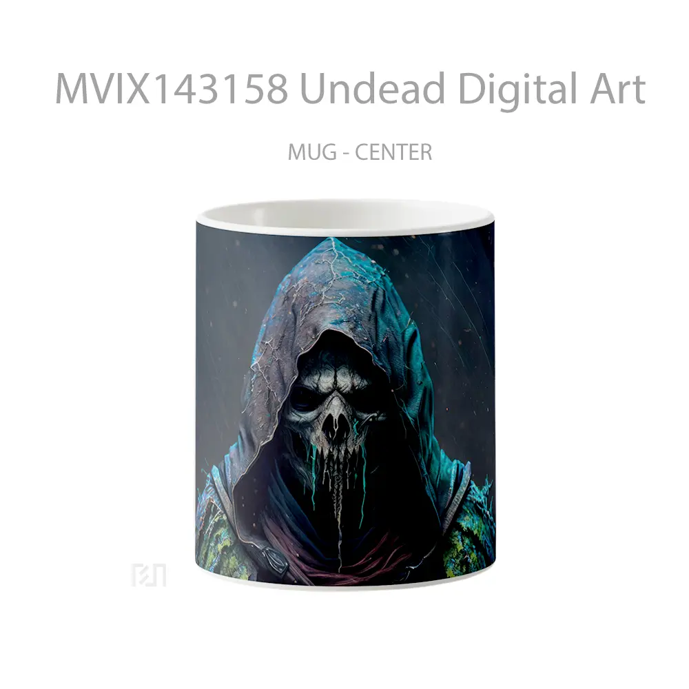 Mug Undead Digital Art Gelas Keramik Unik