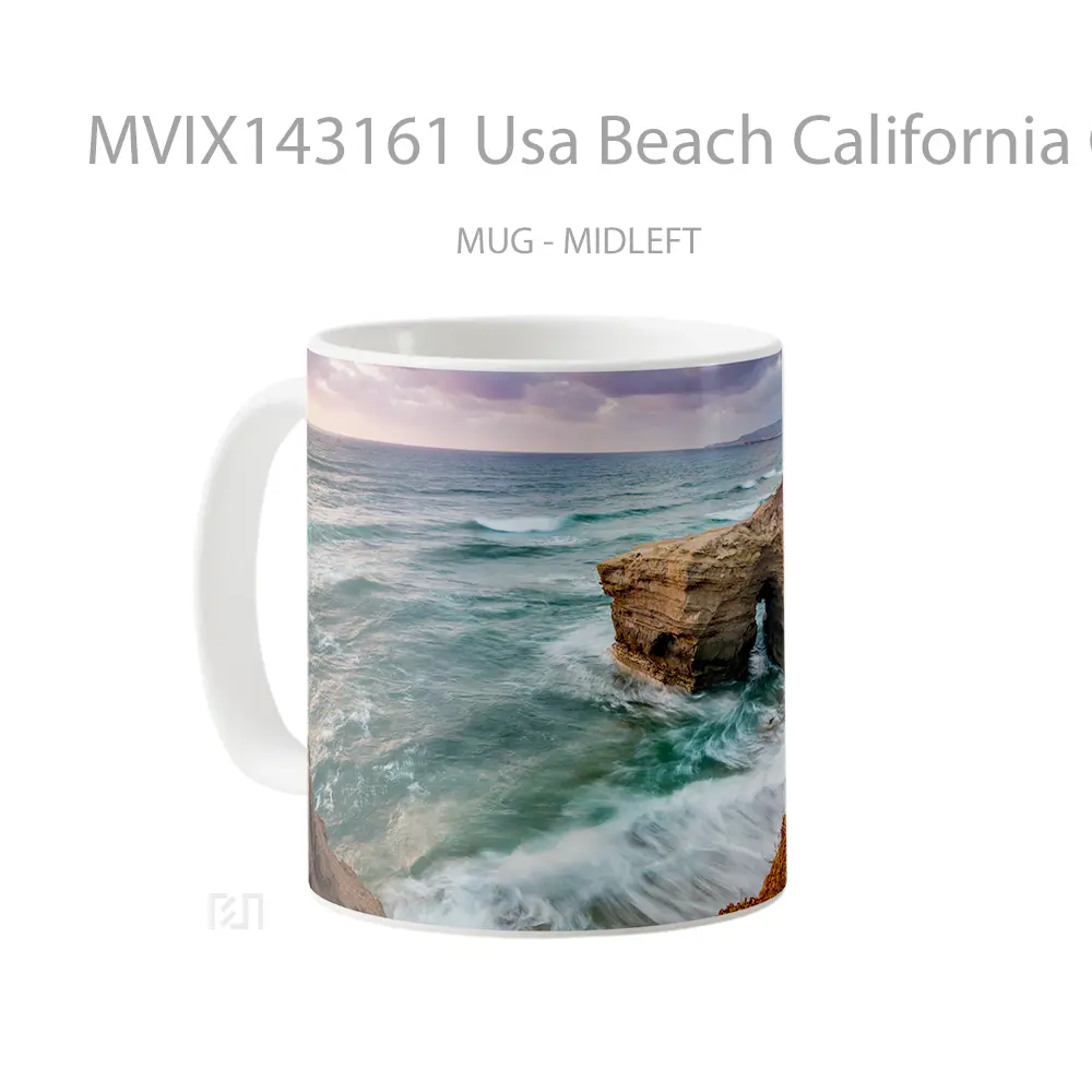 Mug Usa Beach California Corona Del Mar Scenery Gelas Pemandangan Alam - All-side / Desain