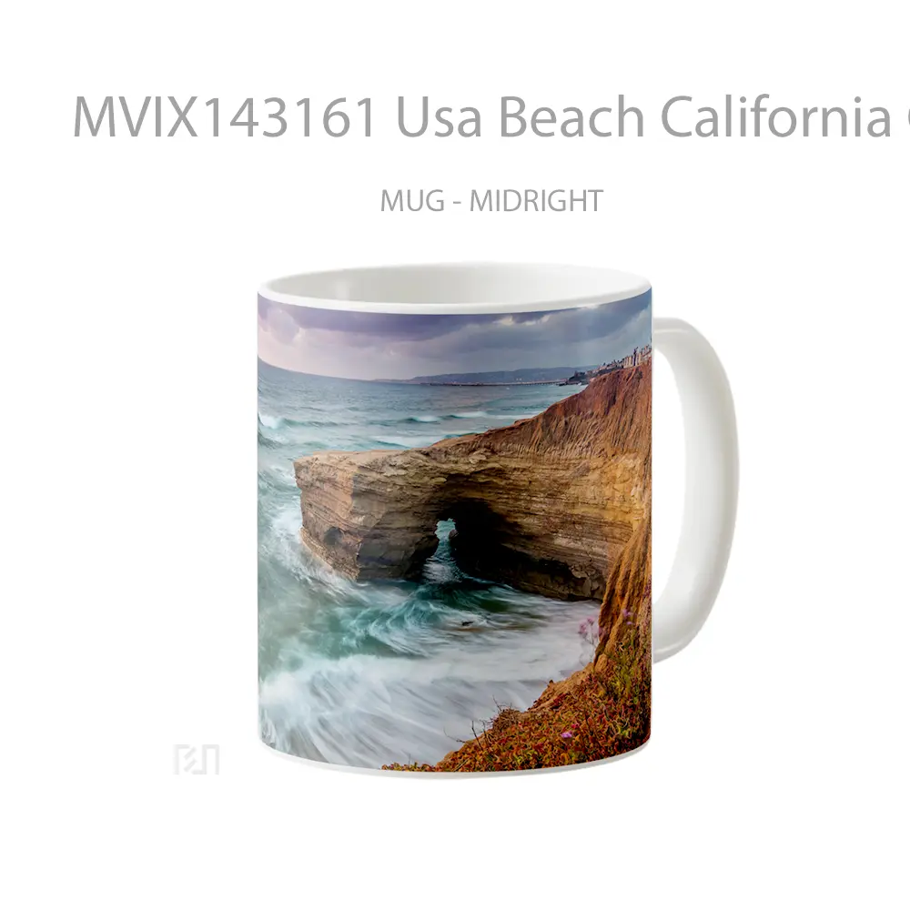 Mug Usa Beach California Corona Del Mar Scenery Gelas Pemandangan Alam - All-side / Desain