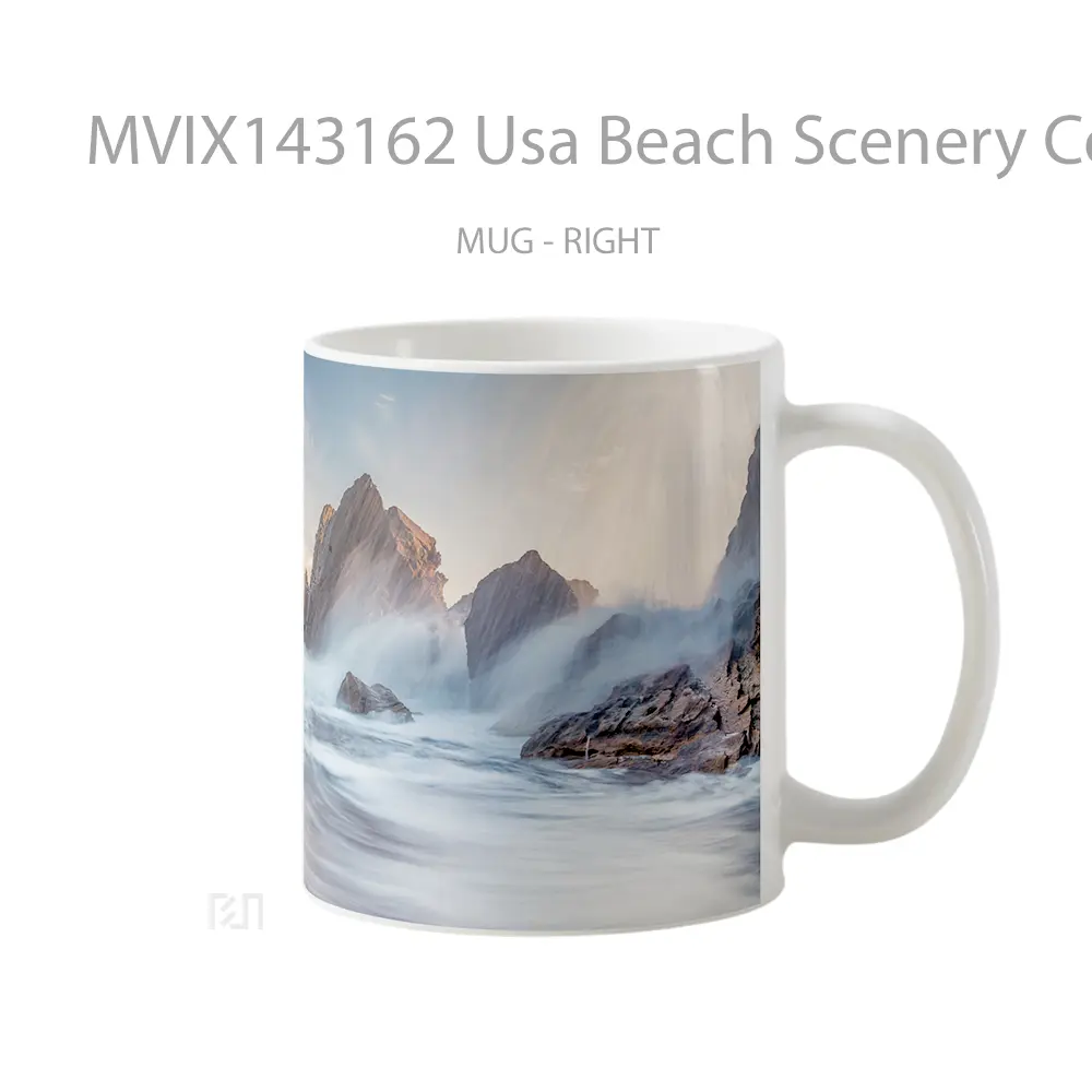 Mug Usa Beach Scenery Corona Del Mar California Gelas Pemandangan Alam - All-side / Desain