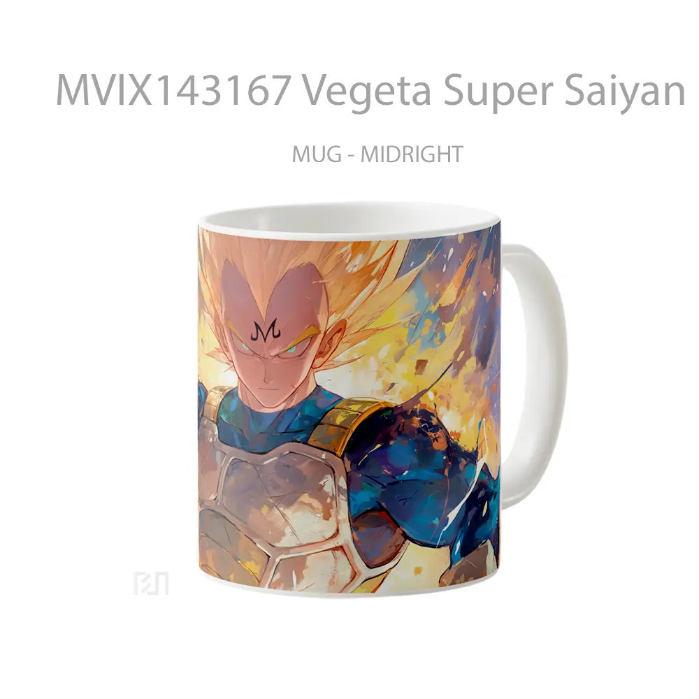Mug Vegeta Super Saiyan Majin Mark Dragon Ball Cangkir Anime - All-side / Desain